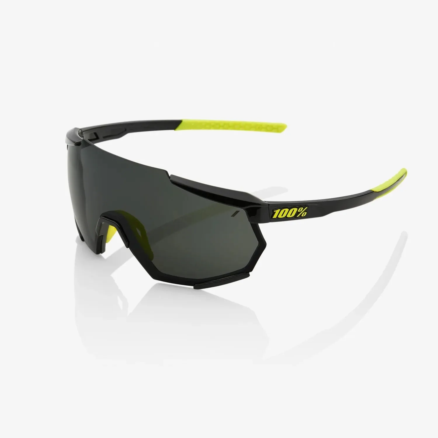 100% Racetrap Performance Sunglasses - GlossBlack/SmokeLens