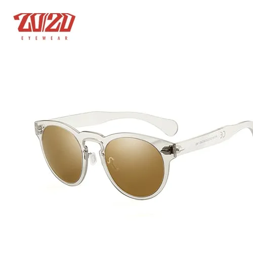 20/20 Full Rim Polarized Unisex Sunglasses Round Flat Lenses Pc1610