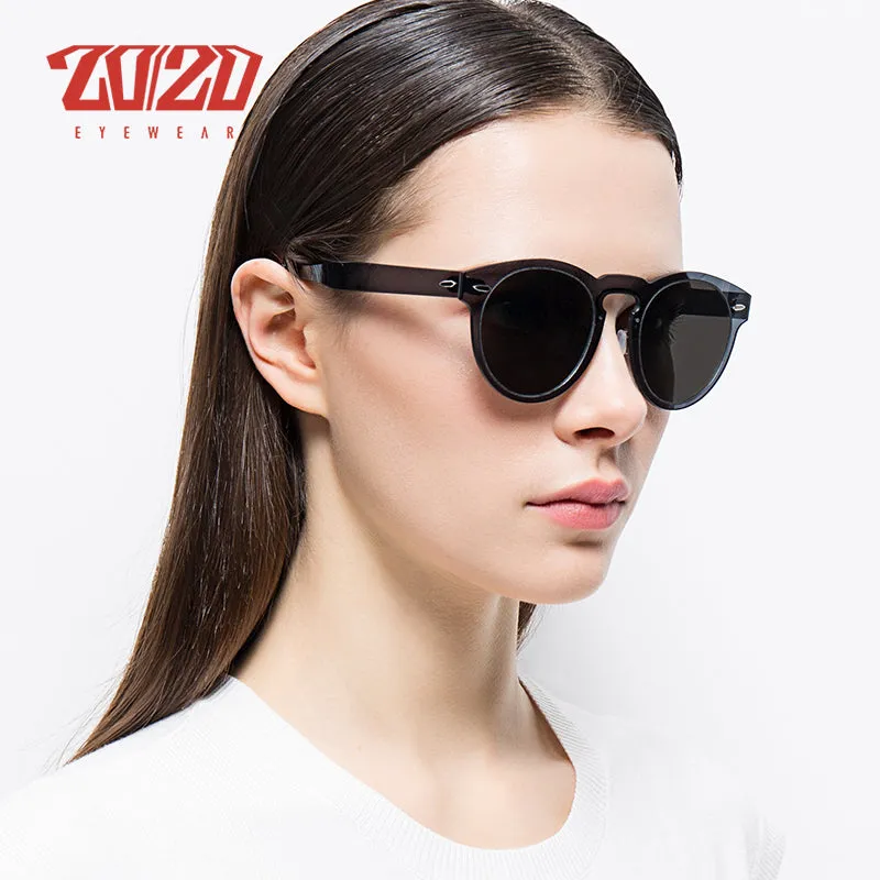 20/20 Full Rim Polarized Unisex Sunglasses Round Flat Lenses Pc1610