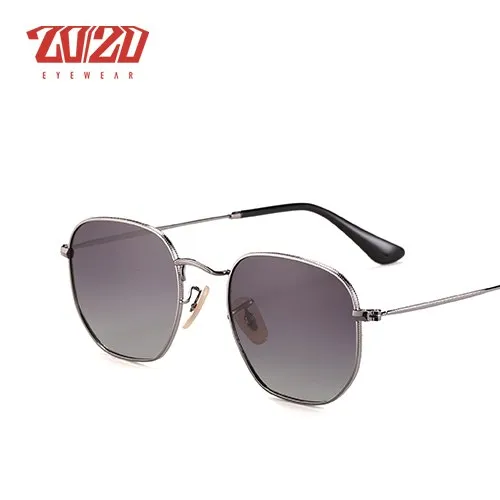 20/20 Polarized Square Metal Unisex Sunglasses 17033-2