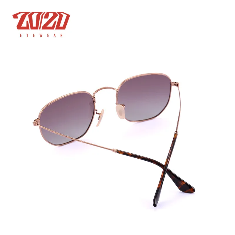 20/20 Polarized Square Metal Unisex Sunglasses 17033-2