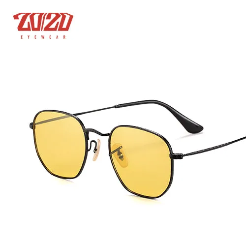 20/20 Polarized Square Metal Unisex Sunglasses 17033-2