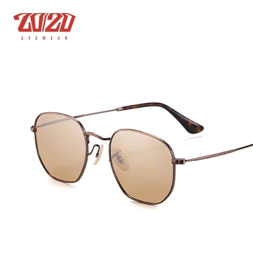 20/20 Polarized Square Metal Unisex Sunglasses 17033-2