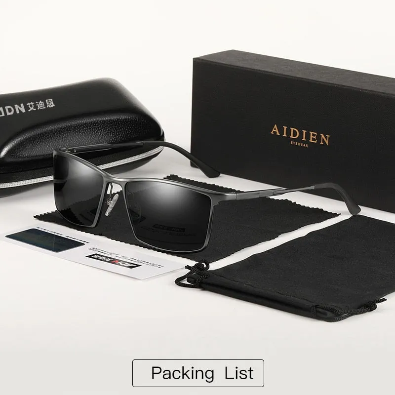 Aidien Unisex Full Rim Aluminum Magnesium Square Reading Glasses Sunglasses B8676