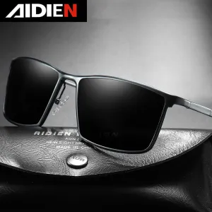 Aidien Unisex Full Rim Aluminum Magnesium Square Reading Glasses Sunglasses B8676