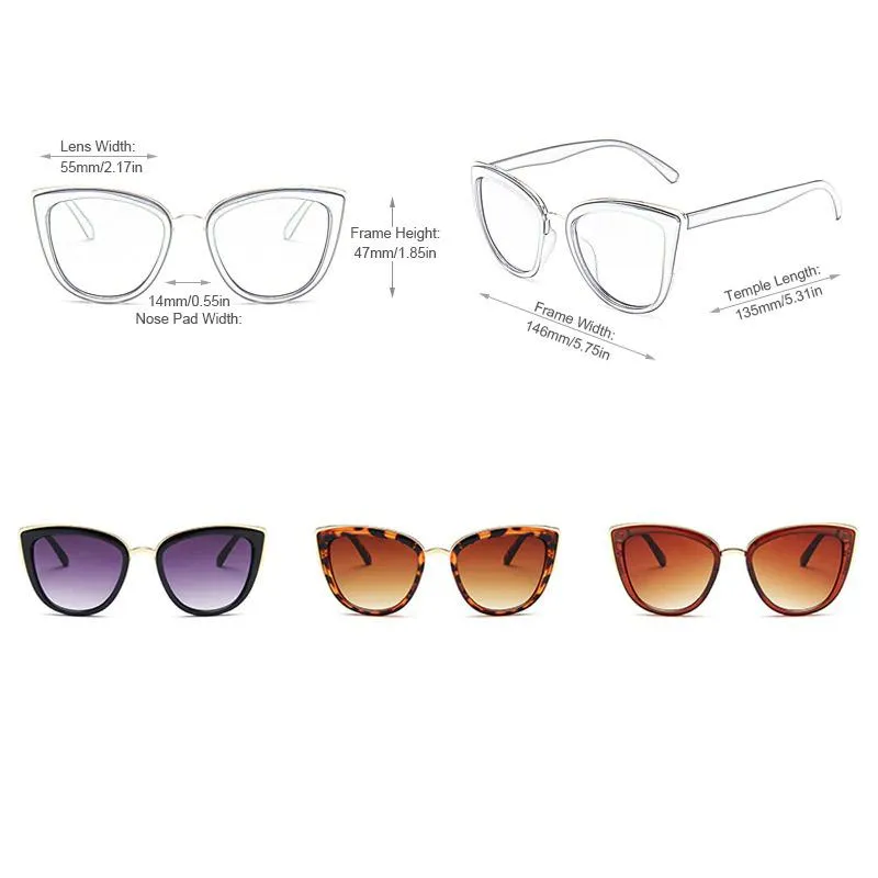 Anti-glare Cat Eye Gradient Sunglasses