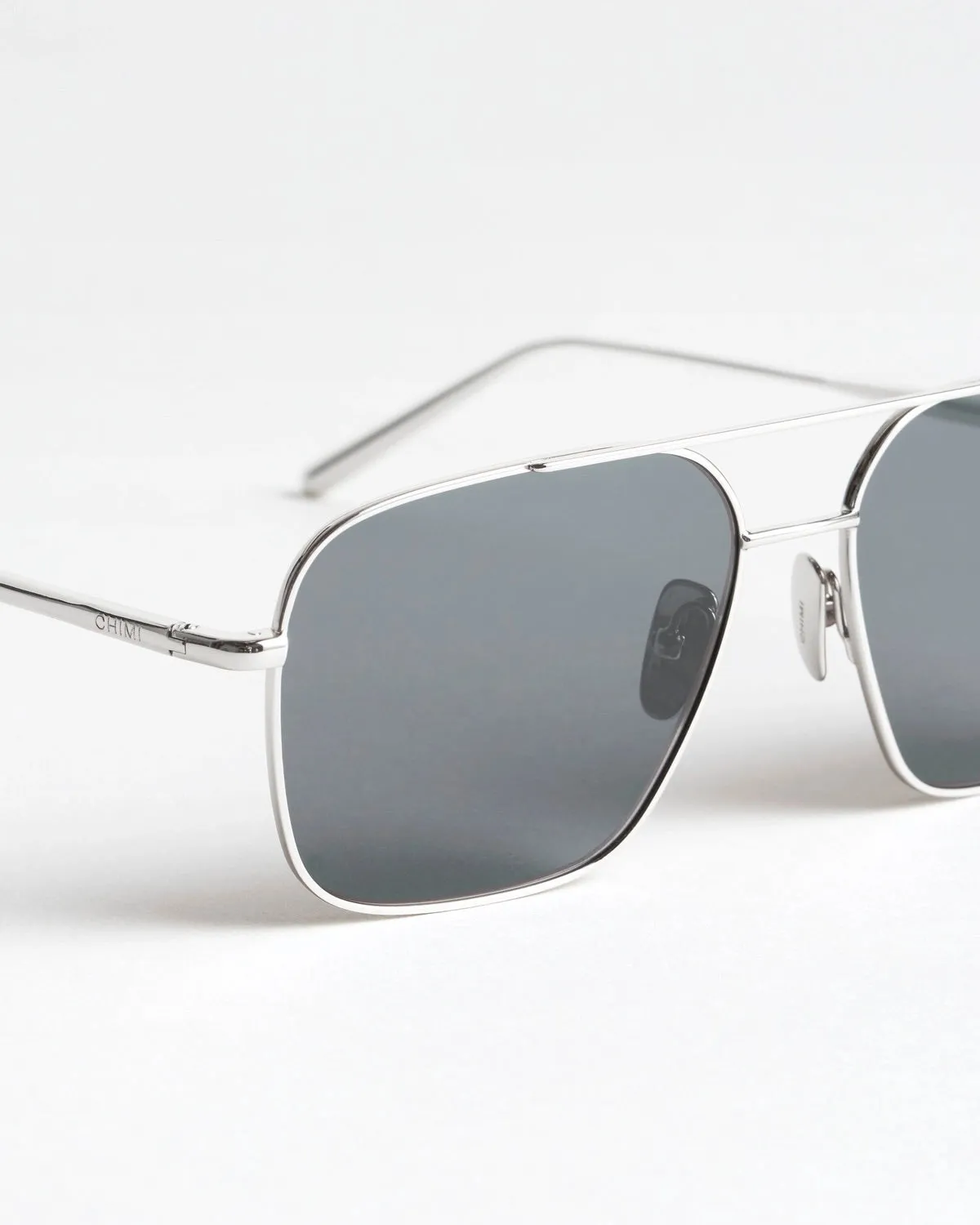 Aviator Sunglasses - Silver/Grey - O/S