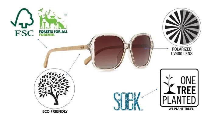 Bella Midnight l Black Gradient Lens l Walnut Arms