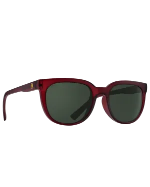 Bewilder Sunglasses in Matte Translucent Sienna Red & Happy Grey Green