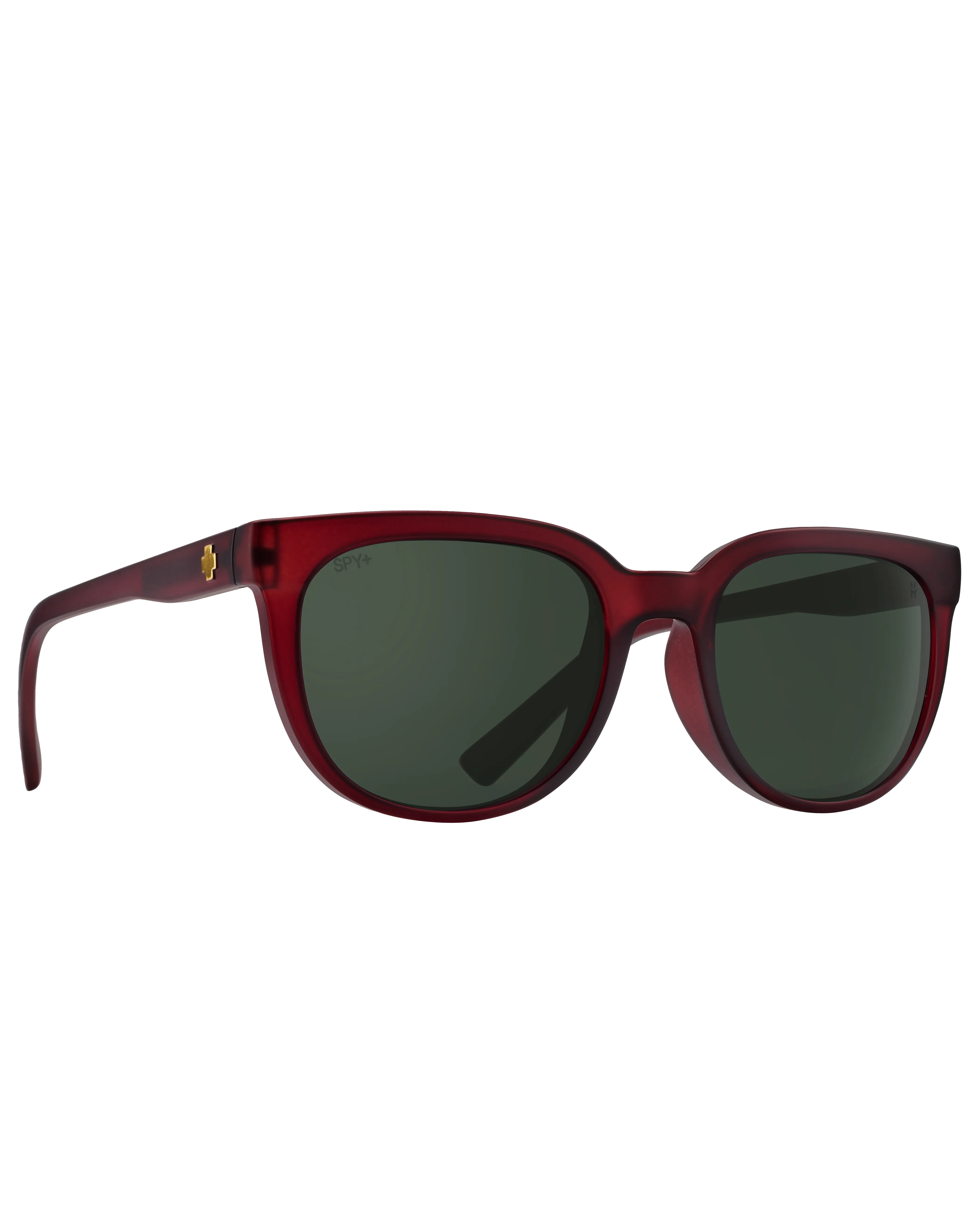 Bewilder Sunglasses in Matte Translucent Sienna Red & Happy Grey Green