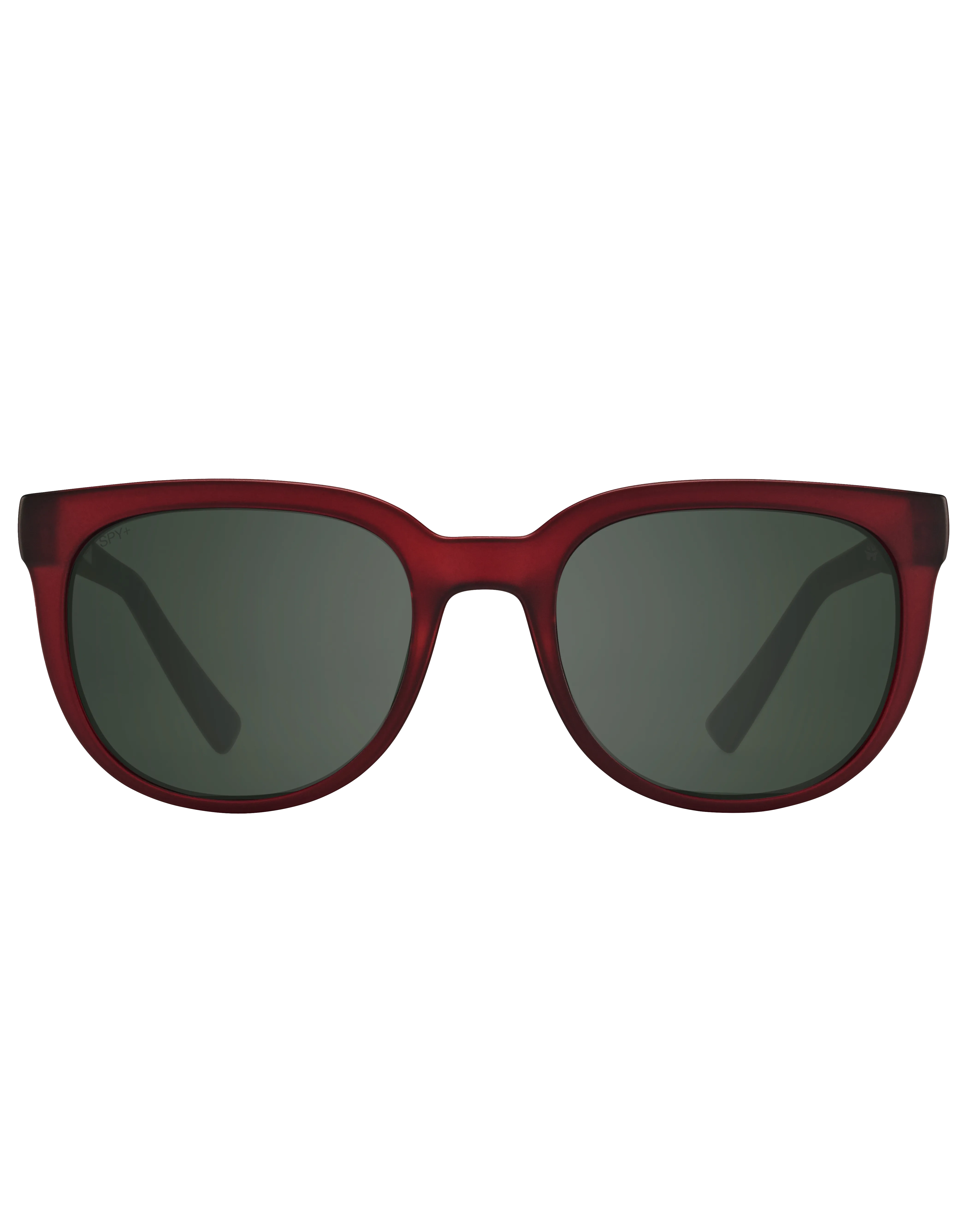 Bewilder Sunglasses in Matte Translucent Sienna Red & Happy Grey Green