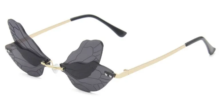 Black Butterfly Wing Sunglasses