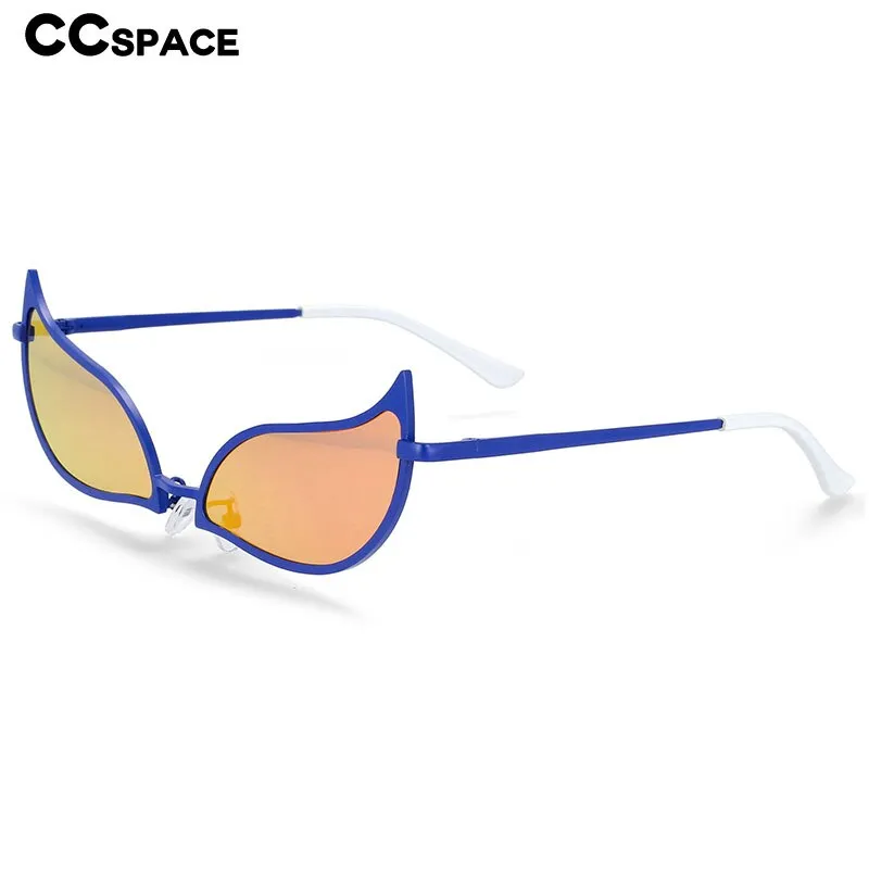 CCspace Unisex Full Rim Cat Eye Alloy Frame Sunglasses 54328