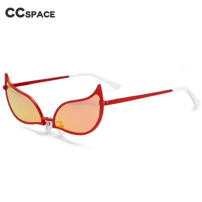 CCspace Unisex Full Rim Cat Eye Alloy Frame Sunglasses 54328