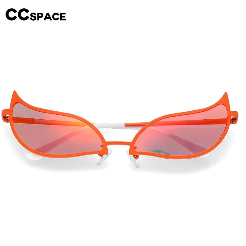 CCspace Unisex Full Rim Cat Eye Alloy Frame Sunglasses 54328