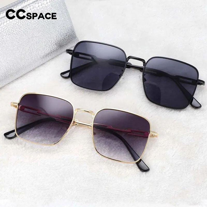 CCspace Unisex Full Rim Rectangle Resin Alloy Frame Sunglasses 54448