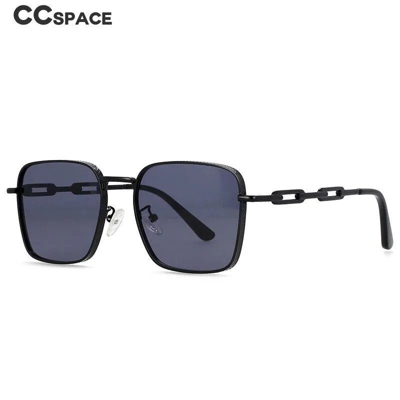 CCspace Unisex Full Rim Rectangle Resin Alloy Frame Sunglasses 54448