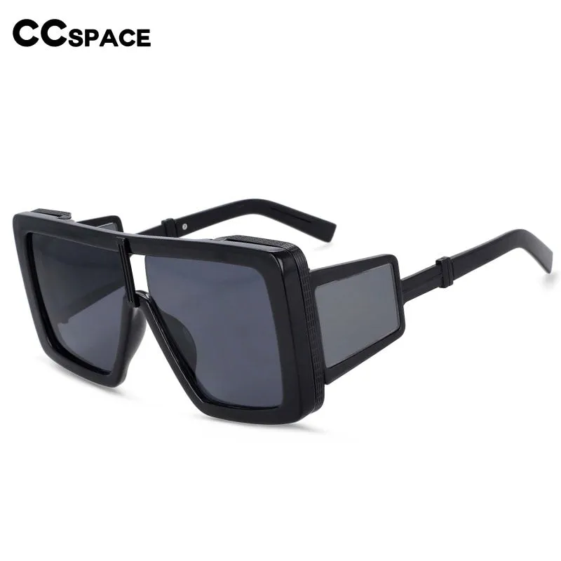 CCspace Women's Full Rim Oversized Square Resin Double Bridge Frame Sunglasses 54222