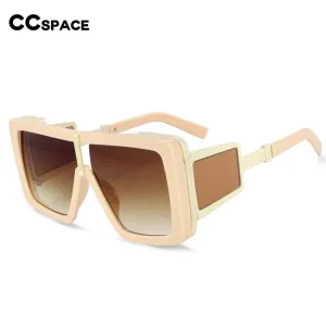 CCspace Women's Full Rim Oversized Square Resin Double Bridge Frame Sunglasses 54222