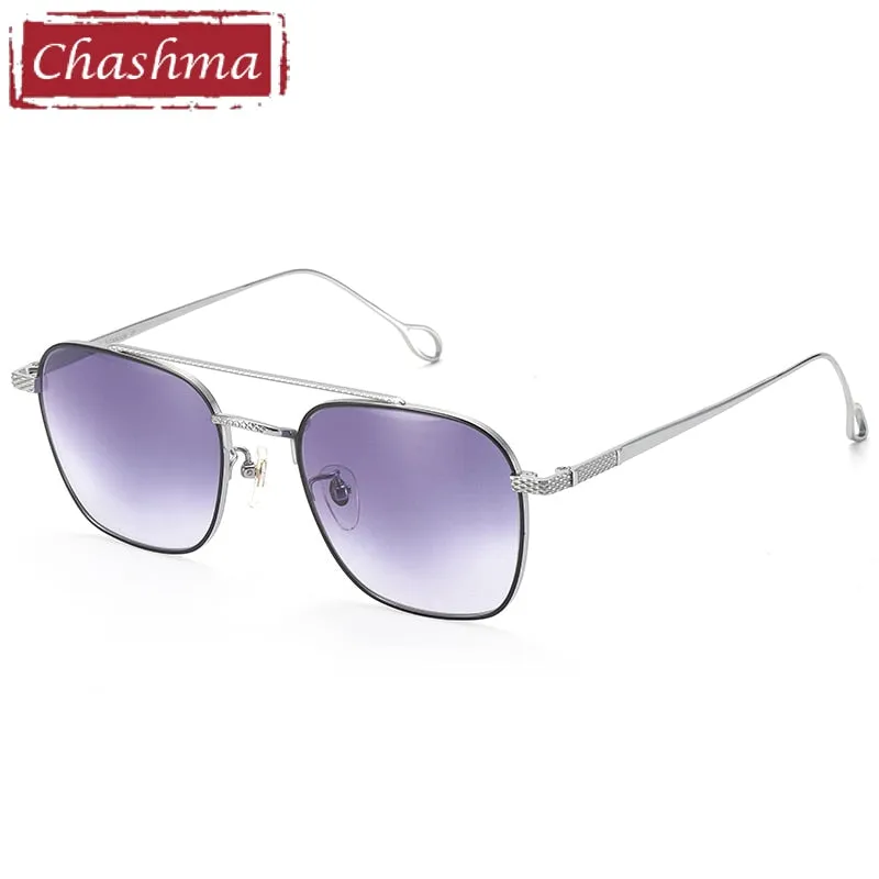 Chashma Unisex Full Rim Titanium Double Bridge Frame Sunglasses 8369