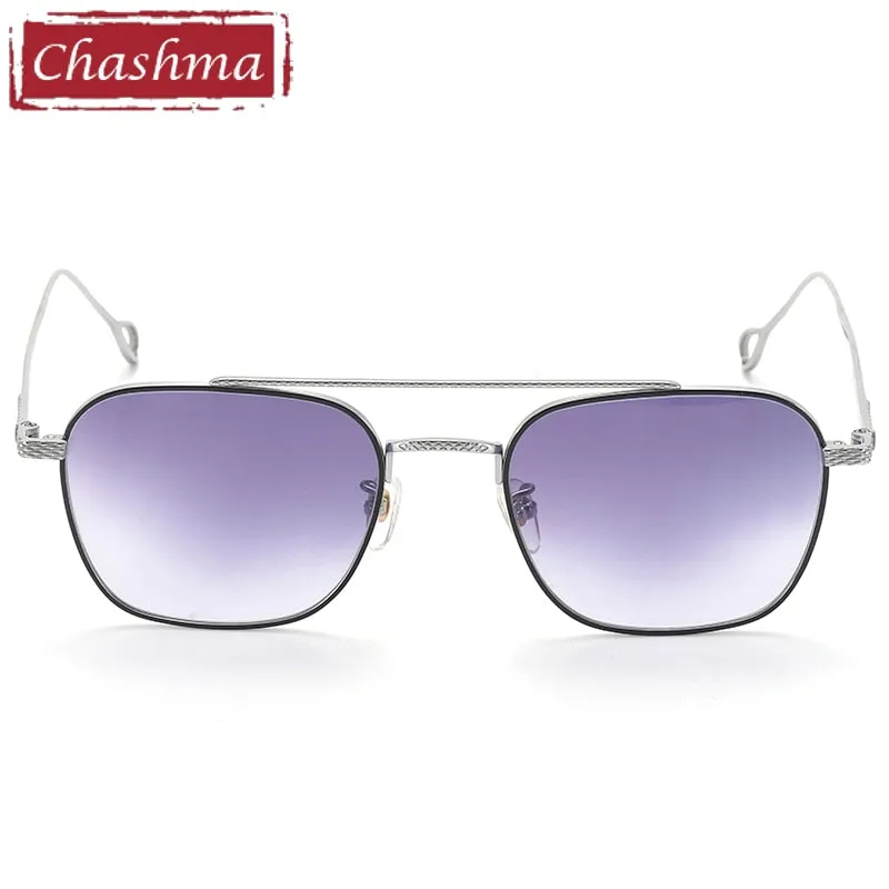 Chashma Unisex Full Rim Titanium Double Bridge Frame Sunglasses 8369