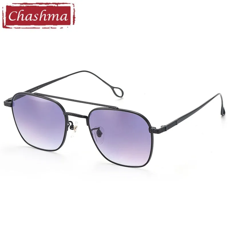 Chashma Unisex Full Rim Titanium Double Bridge Frame Sunglasses 8369