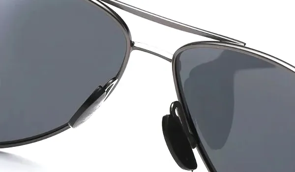 Classy Men Black Polarized Pilot Sunglasses