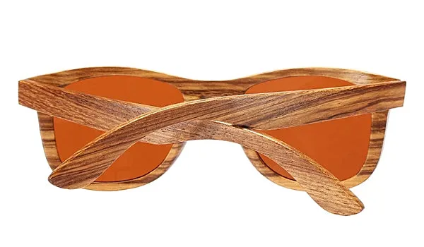 Classy Men Brown Polarized Bamboo Wood Sunglasses