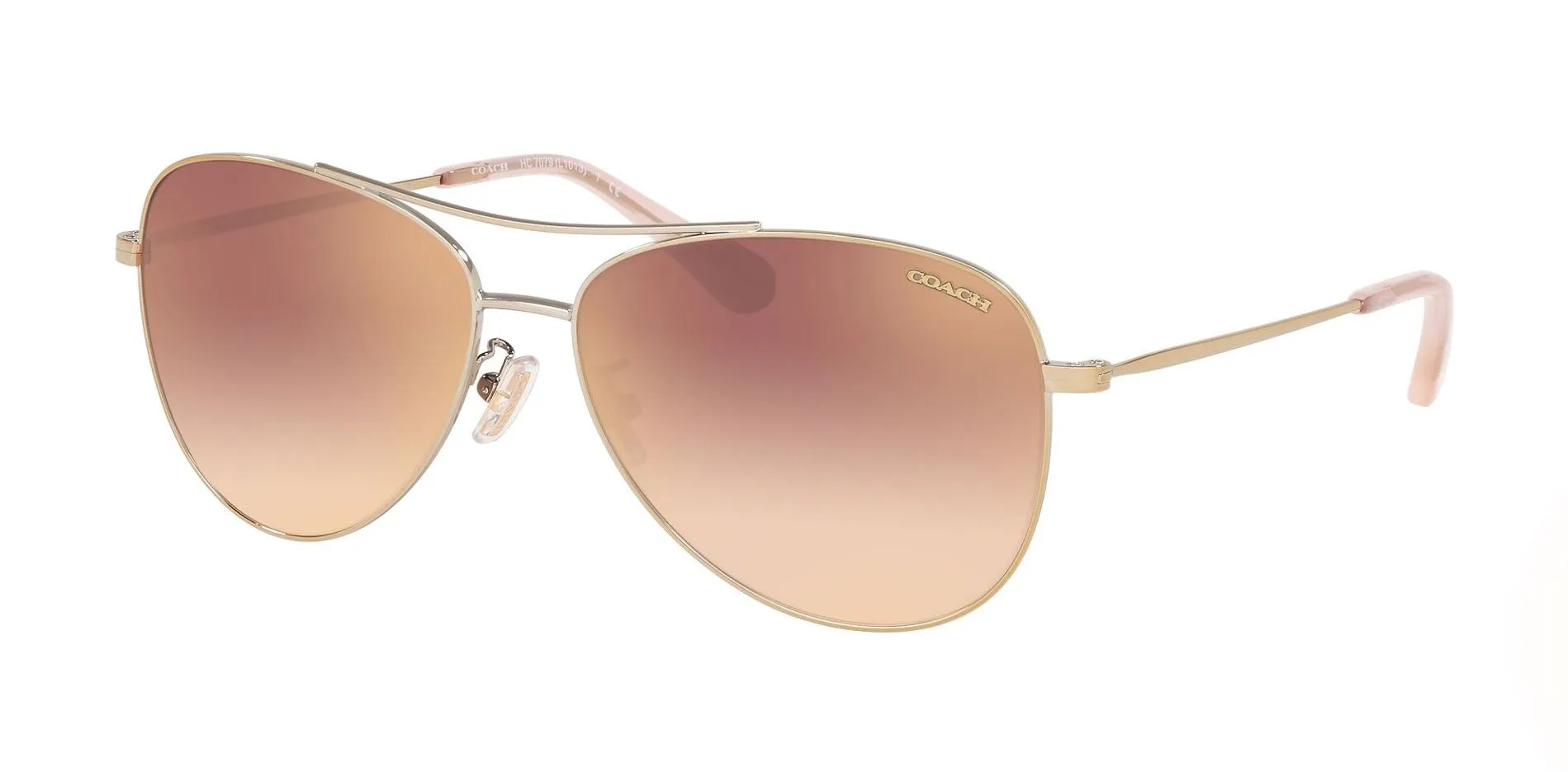 Coach Pilot Non-Polarized Sunglasses - Light Gold/Rose Gold Gradient