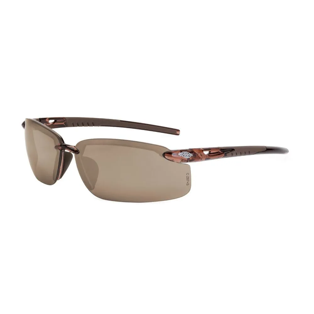 Crossfire Safety Sun Glasses with Brown Scratch-Resistant Lens - 29117