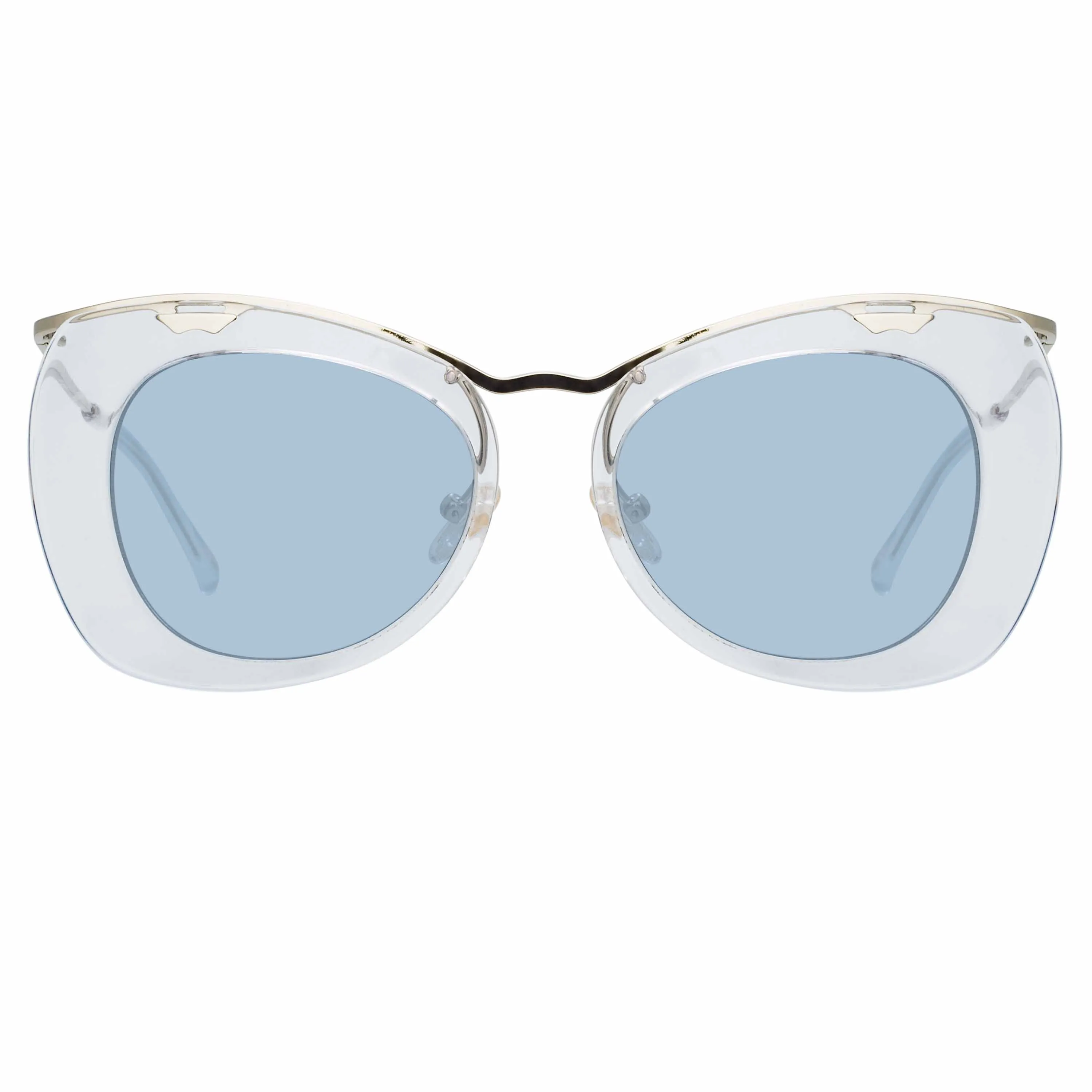 Dries Van Noten Ladies Cat Eye Blue Sunglasses DVN193C5SUN