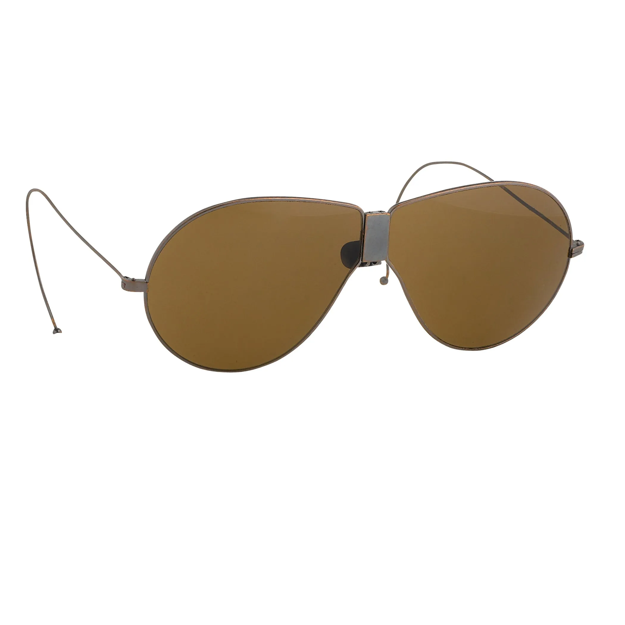 Dries Van Noten Men's Aviator Brown Sunglasses DVN19C5SUN