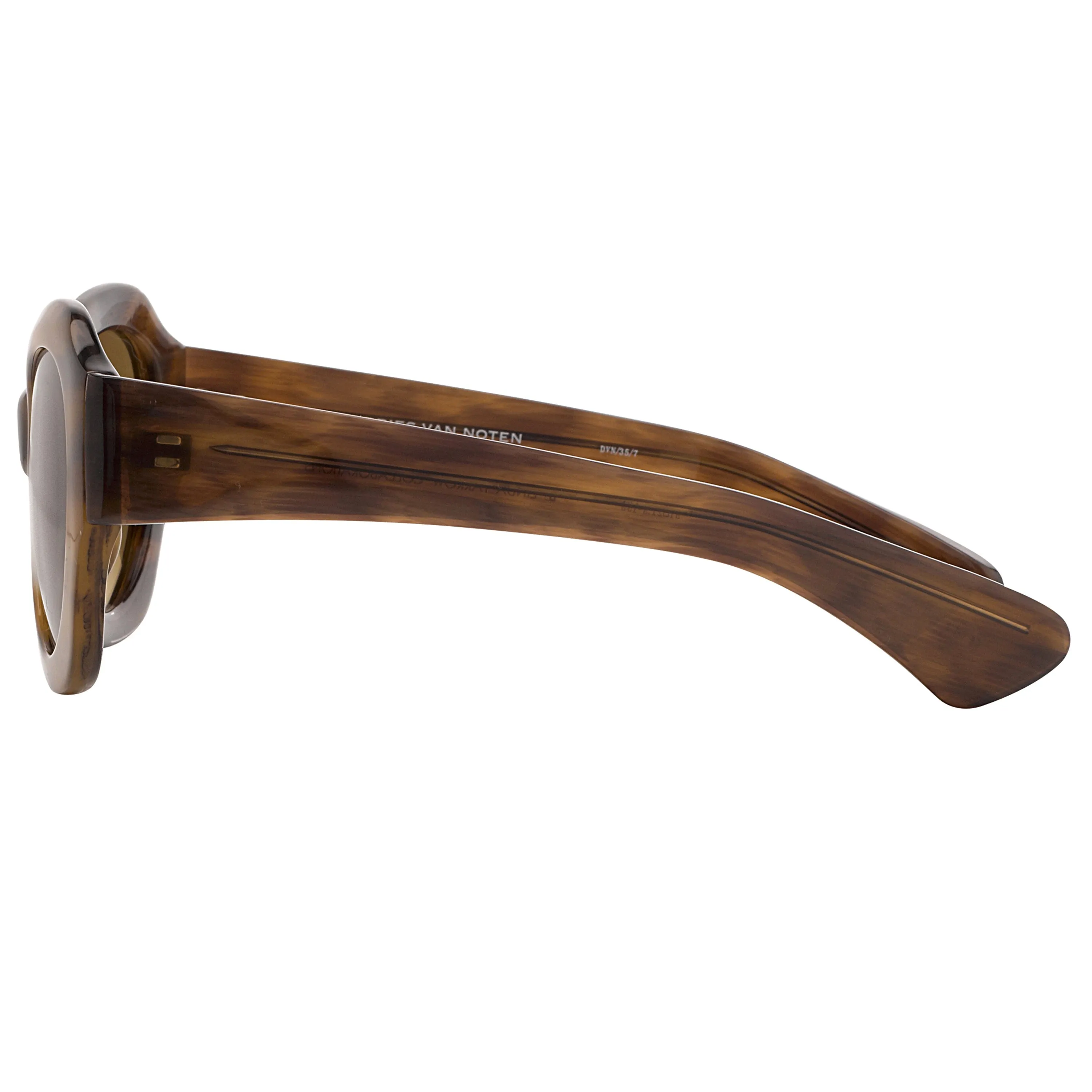 Dries Van Noten Unisex Oversized Brown Sunglasses DVN35C7SUN