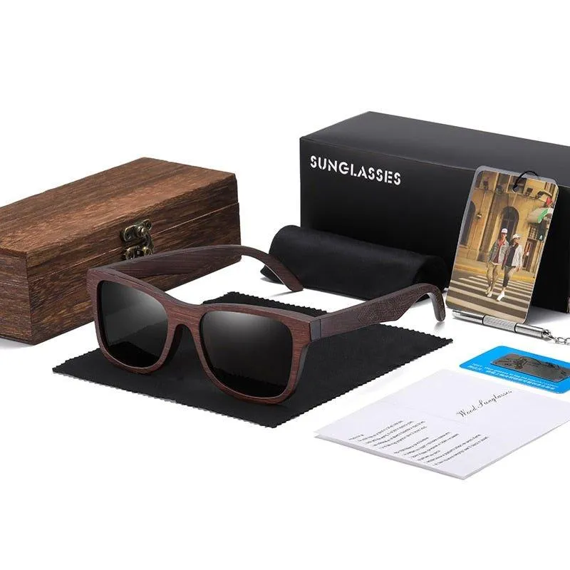 Eco-Friendly Handmade Bamboo Sunglasses with Gift Box - Stylish & Sustainable Eyewear