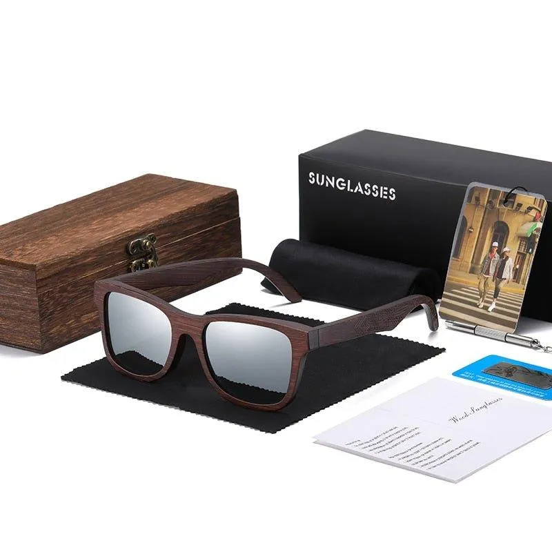 Eco-Friendly Handmade Bamboo Sunglasses with Gift Box - Stylish & Sustainable Eyewear