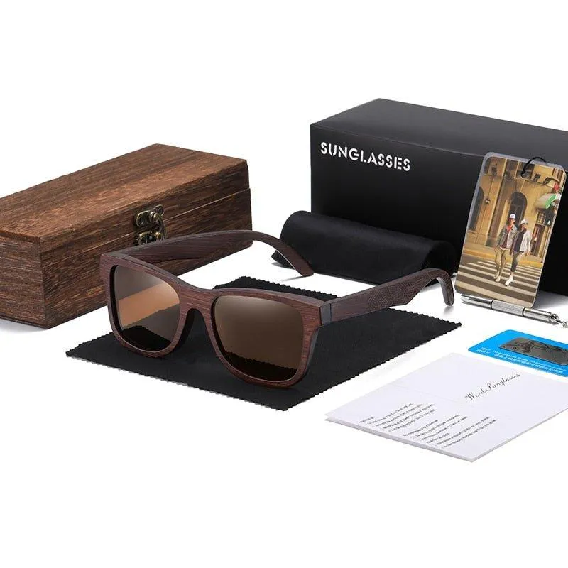 Eco-Friendly Handmade Bamboo Sunglasses with Gift Box - Stylish & Sustainable Eyewear