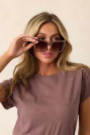 Edgy Intention Brown Cat-Eye Sunglasses