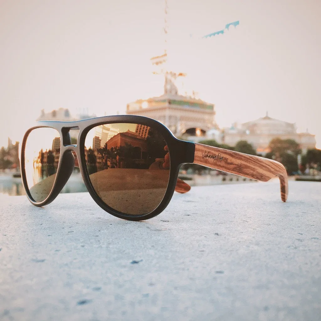 Fighter Zebrawood Sunglasses