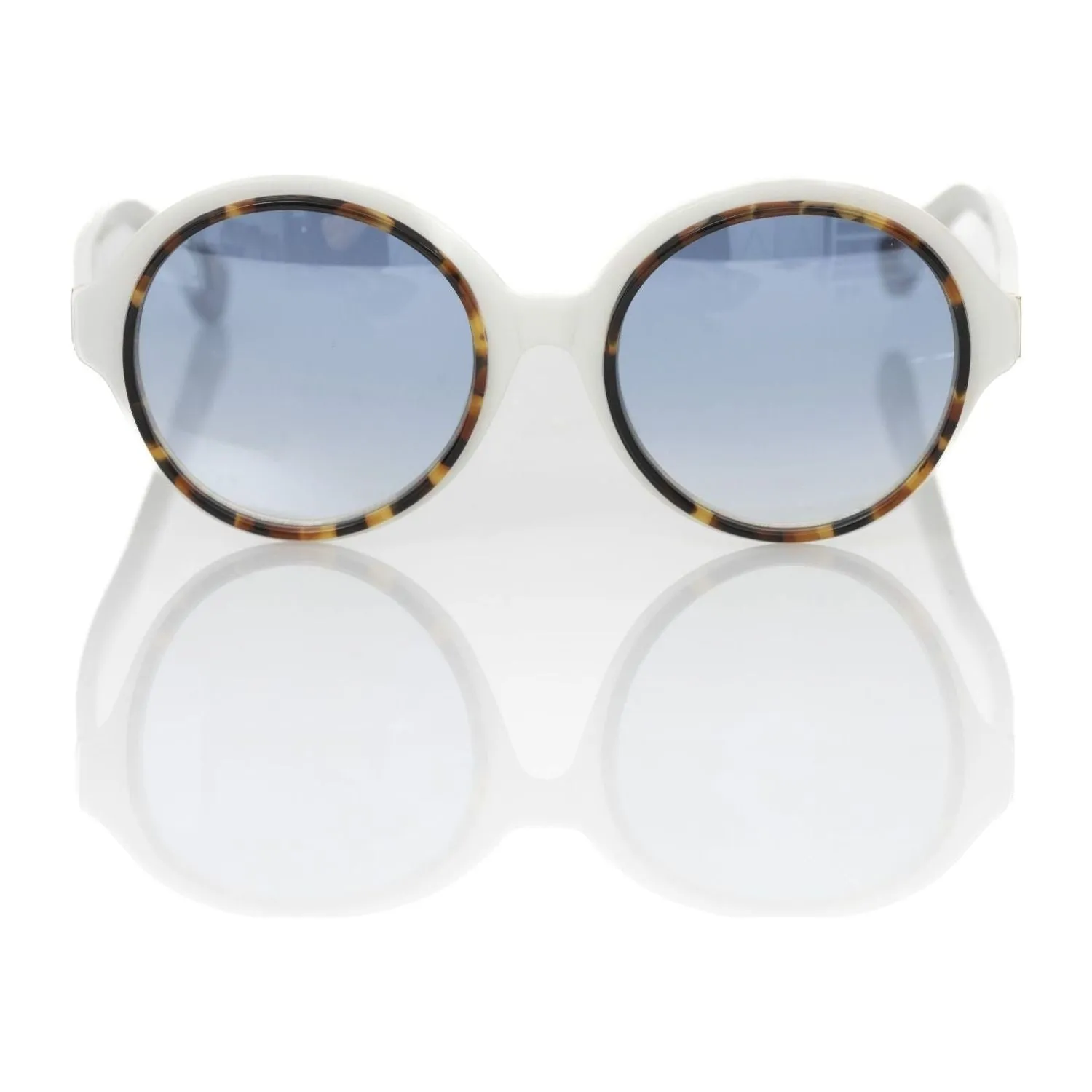 Frankie Morello White Acetate Women's Sunglass