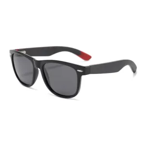 Hybrid Black Wanderer Sunglasses with Ollie Black Skatedeck Temple by WUDN