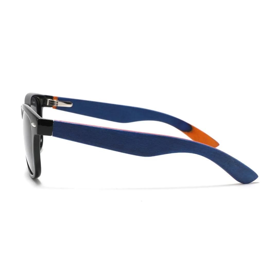 Hybrid Skatedeck Wanderer Sunglasses with Escalator Blue Temple by WUDN