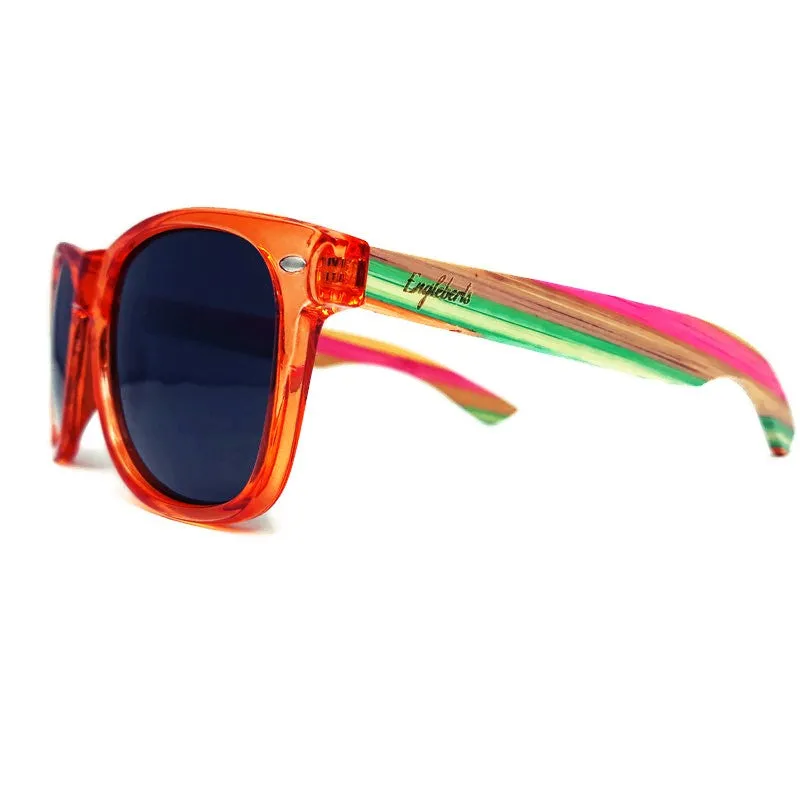 Juicy Bamboo Bliss: Polarized Sunglasses with Case