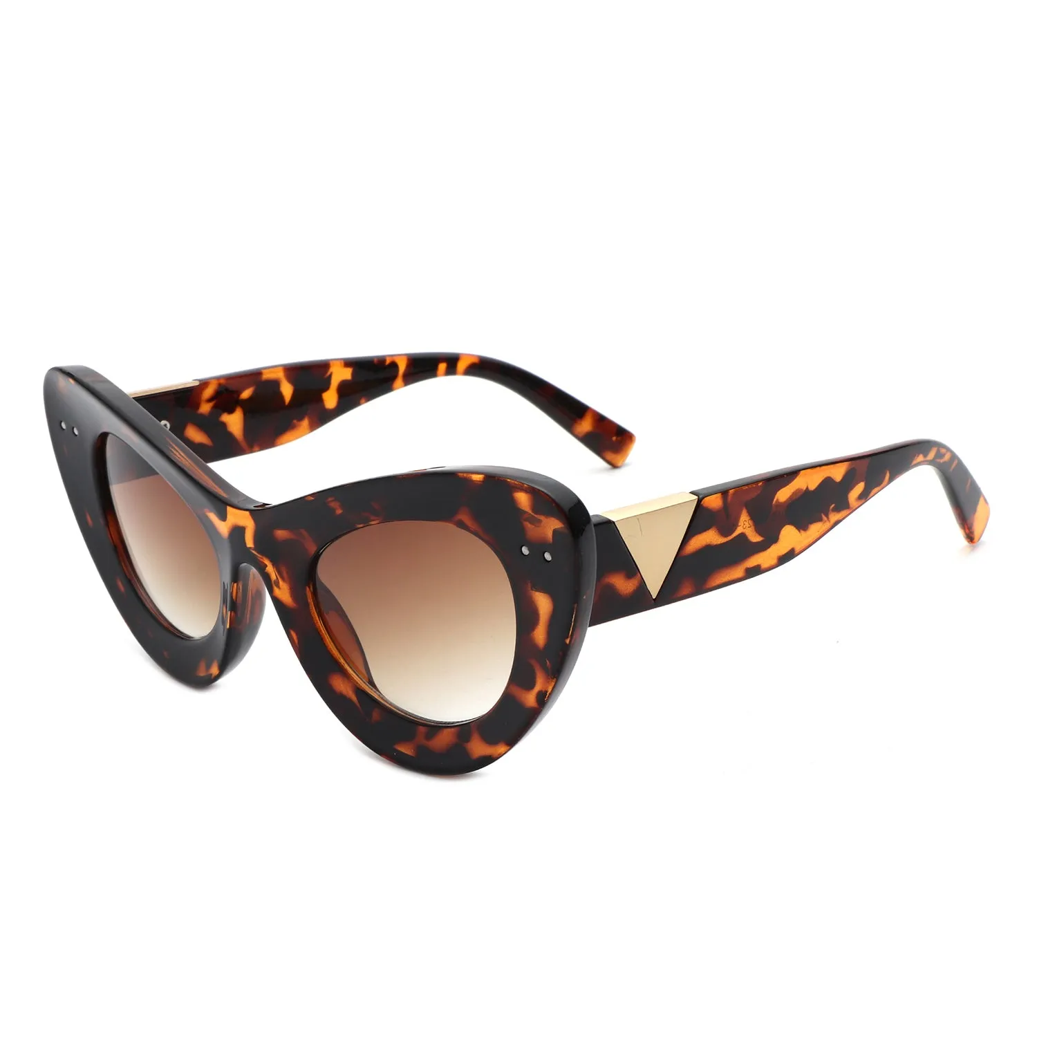 Luminara - Retro Round Cat Eye Women Fashion Sunglasses