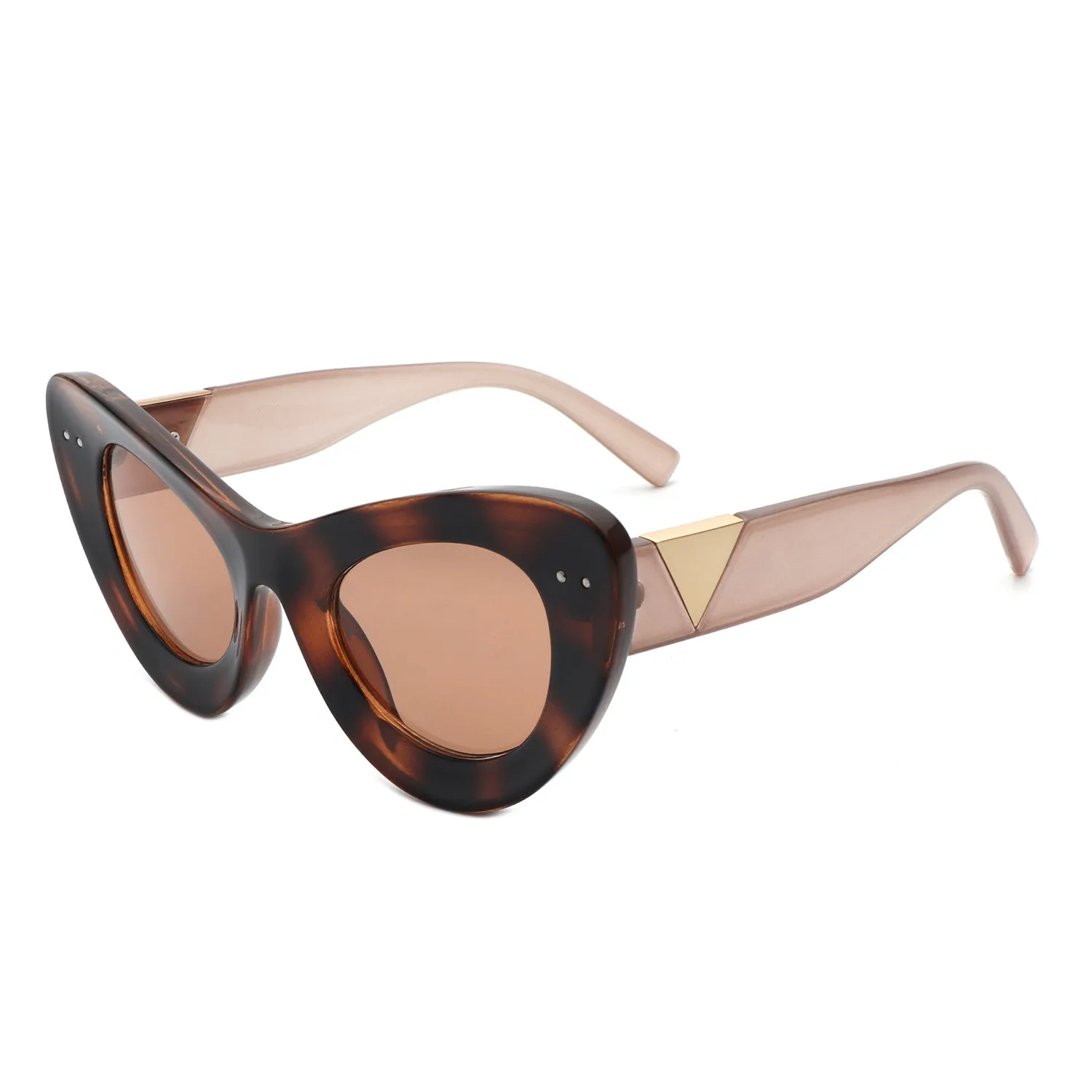 Luminara - Retro Round Cat Eye Women Fashion Sunglasses