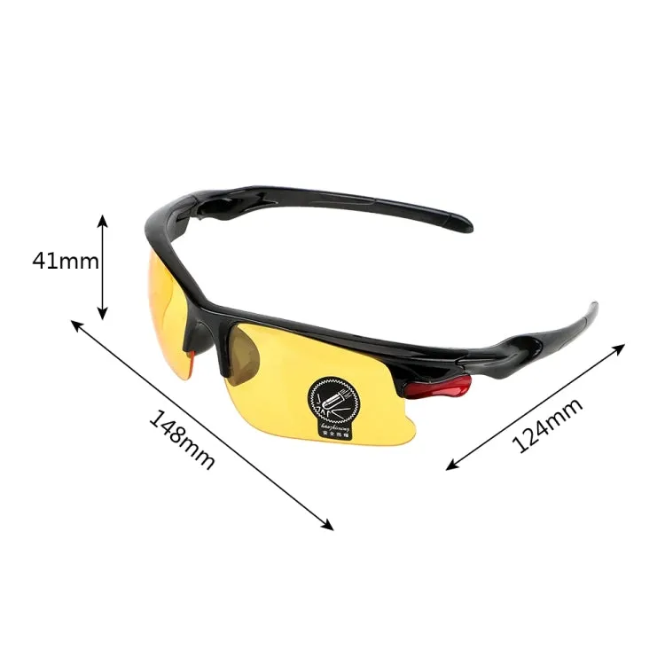 Night-Vision Glasses  Protective Gears Sunglasses Driving Glasses Anti Glare Night Vision Drivers Goggles(Yellow)