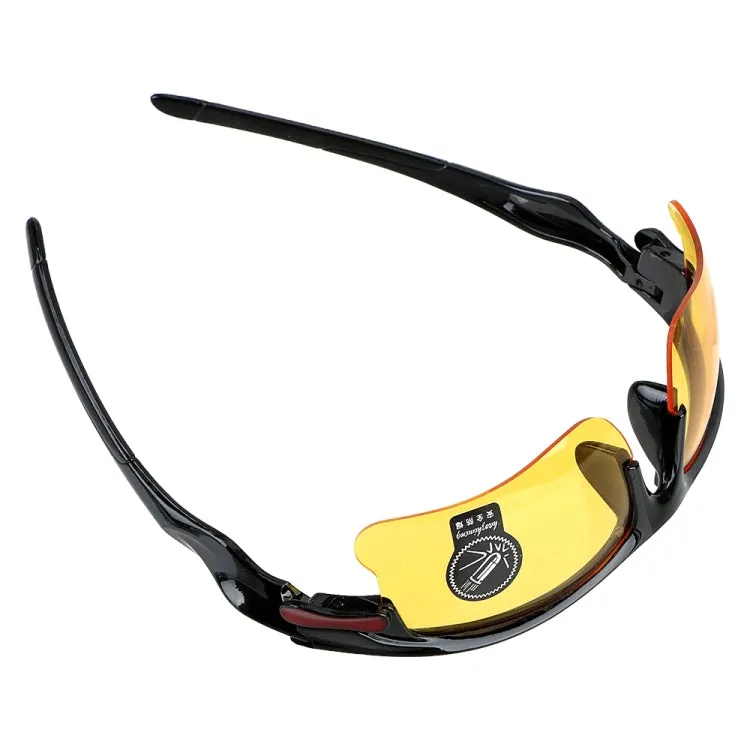 Night-Vision Glasses  Protective Gears Sunglasses Driving Glasses Anti Glare Night Vision Drivers Goggles(Yellow)