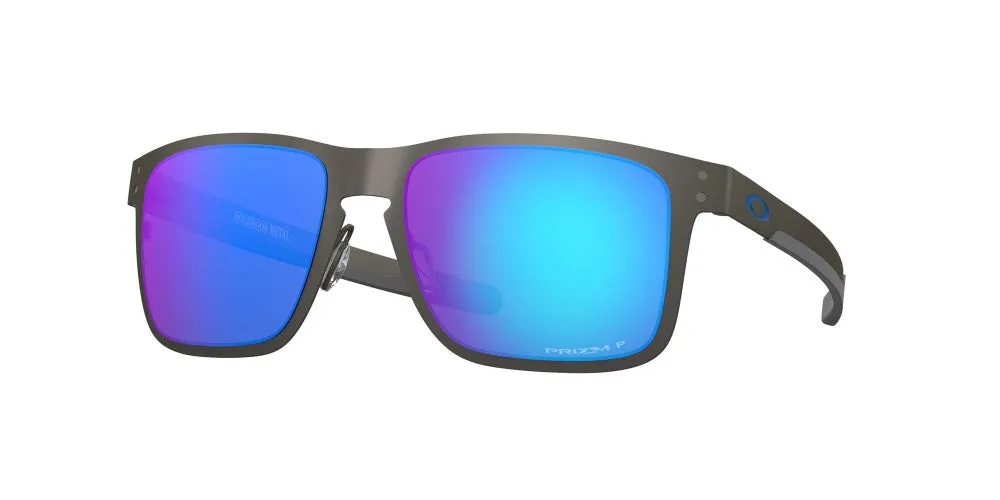 Oakley Mens Holbrook Matte Gunmetal Frame - Prizm Sapphire Iridium Lens - Polarized Sunglasses