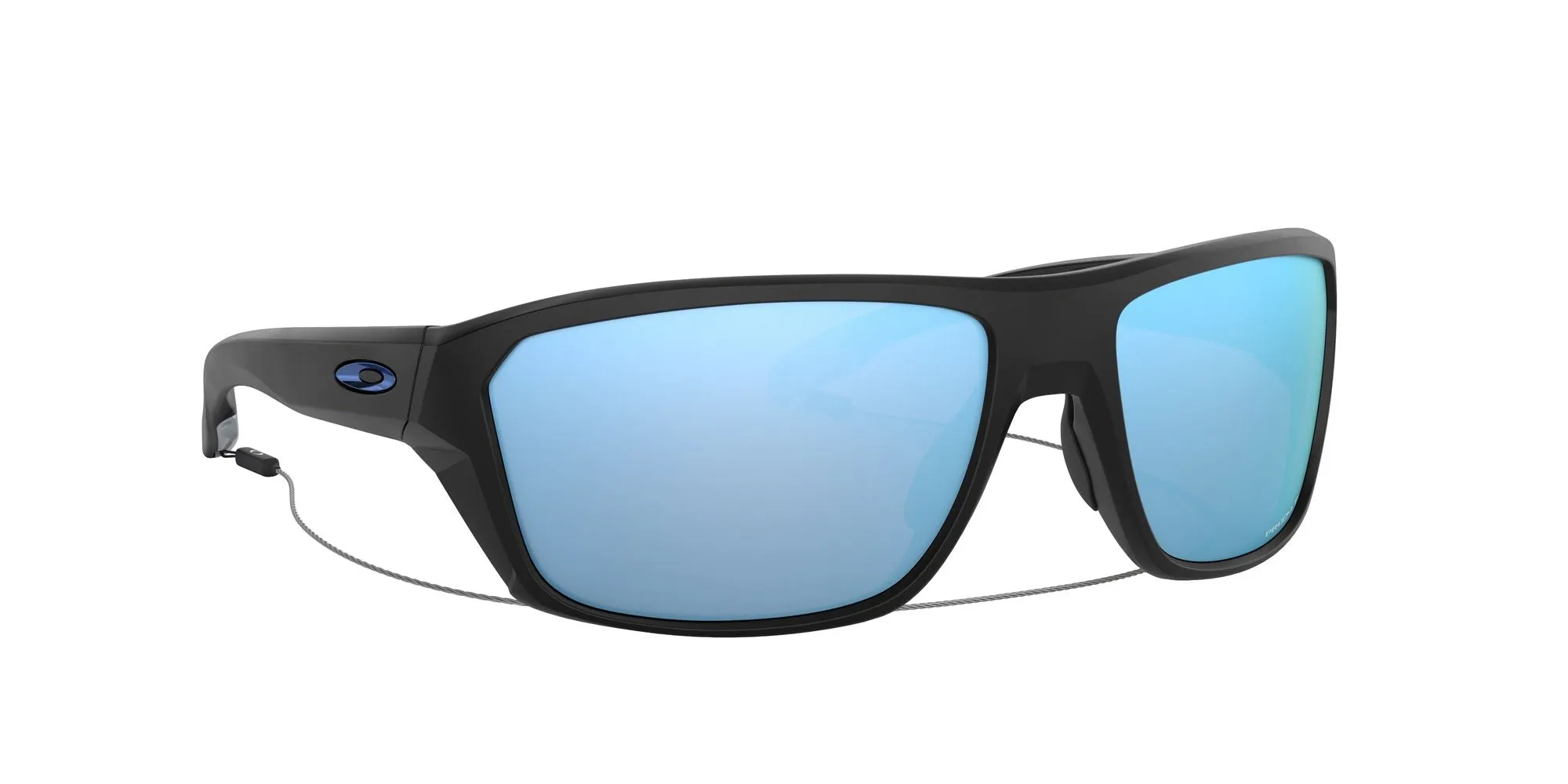 Oakley Mens Split Shot Matte Black Frame - Prizm Deep Water Lens - Polarized Sunglasses