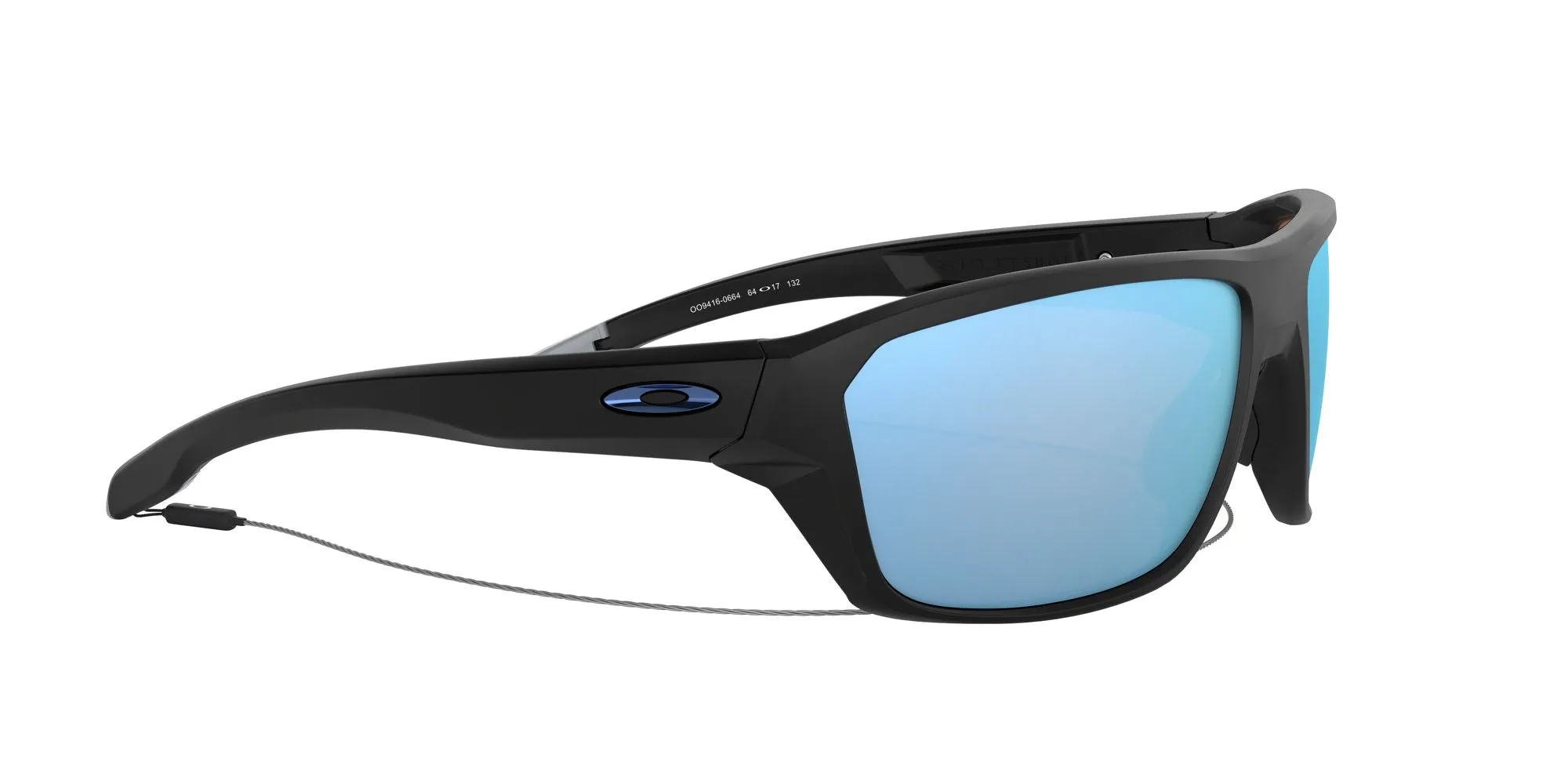 Oakley Mens Split Shot Matte Black Frame - Prizm Deep Water Lens - Polarized Sunglasses