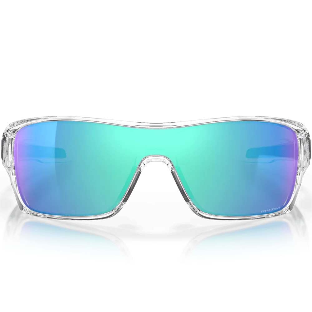 Oakley Turbine Rotor Sunglasses - Prizm Sapphire Lenses (Polished Clear Frame)